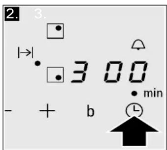 2. 3. |→| 3 00 - + b min