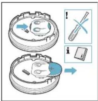 Diagram illustrating a medical procedure with labeled steps and corresponding icons for surgical tools and a device.