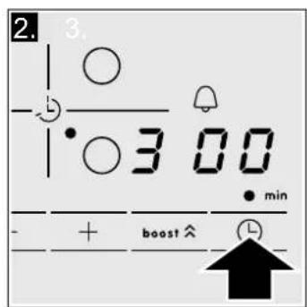 2. 3. - • 3 00 • min - + boost ↑ -