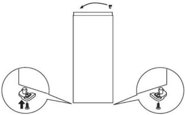 Diagram showing a container with rotating arm and two circular insets depicting mechanical components (no text or symbols)