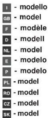 I - modello GB - model F - modèle D - modell NL - model E - modelo P - modelo PL - model RO - model CZ - model SK - model