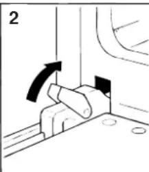 Diagram of a mechanical component with an arrow indicating direction, no visible text or symbols