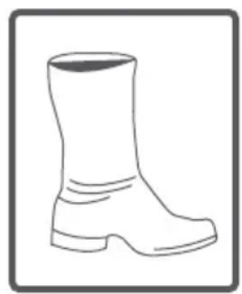 Simple line drawing of a boots (no text or symbols)
