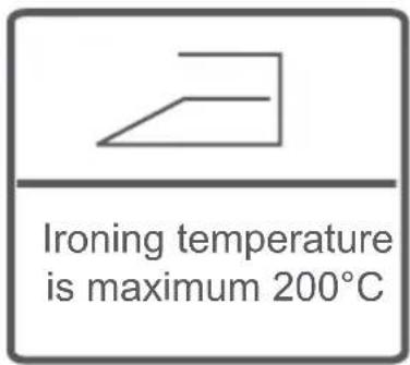 Ironing temperature is maximum 200°C