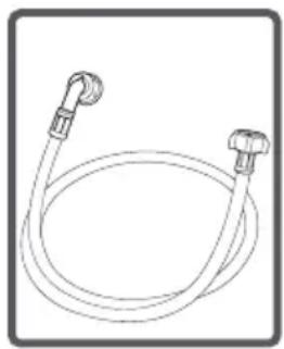 Line drawing of a coiled hose with two connectors (no text or symbols)