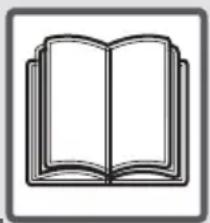 Simple line drawing of an open book with blank pages (no text or symbols)