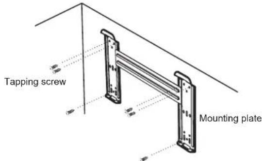 Tapping screw. Mounting plate.