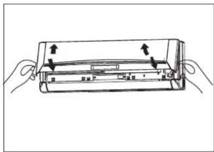 Illustration of hands holding a device with arrows indicating movement or force (no text or symbols)