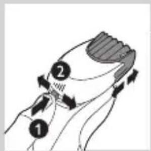 Diagram showing a hairpin with labeled parts and directional arrows indicating movement or force.
