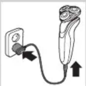 PHILIPS SHAVER Series 5000 S5650 - Заряджання за допомогою адаптера - 1