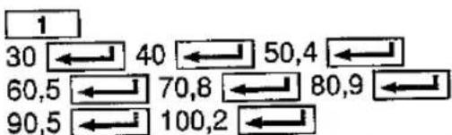 1 30 ← 40 ← 50,4 ← 60,5 ← 70,8 ← 80,9 ← 90,5 ← 100,2 ←