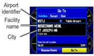 GARMIN GPSMAP 495 - Utilisation de la touche Direct To - 1