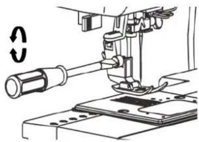 AEG 11680 - ABNEHMEN UND ANBRINGEN DES NÄHFUßSCHAFTES / HOW TO REMOVE AND ATTACH THE SHANK Heben Sie den Nähfuß an. - 1