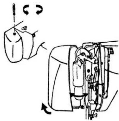 MEDION MD11836 - Replacing the sewing light bulb - 1