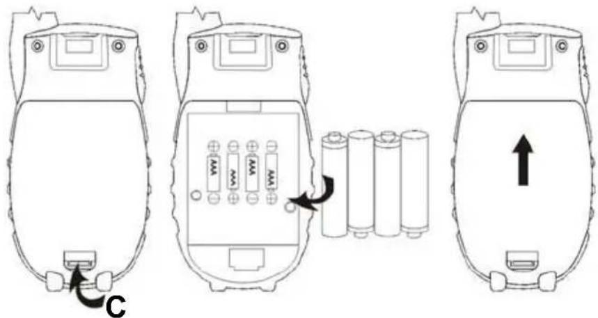 SILVERCREST Twintalker 4810 - Einlegen der Batterien / Akkus - 1
