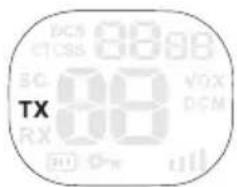 DCN DCSS 88.00 BG TX RX VOX DCM 100 ON 100 100