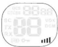 0CS C#SS 88:00 SC TX RX 88 VOX DCM (Off) On