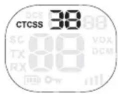 CTCSS 38 SC 08 VOX TX 08 DCM RX OK