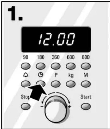 1. 12.00 90 180 360 600 800 P kg M Stop - + Start