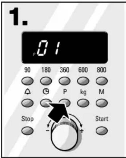 1. 01 90 180 360 600 800 △ ⊕ P kg M Stop Start