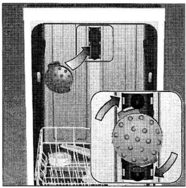 Diagram illustrating a door mechanism with labeled components and directional arrows indicating movement or process.