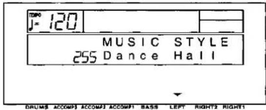 J= 120 MUSIC STYLE 255 Dance Hall DRUMS ACCOMP3 ACCOMP2 ACCOMP1 BASS LEFT RIGHT2 RIGHT1