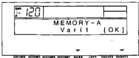TUMO J= 120 MEMORY-A Vari 1 (OK) DRUMS ACCOMP1 ACCOMP2 ACCOMP1 BASIS LEFT RIGHT2 RIGHT1