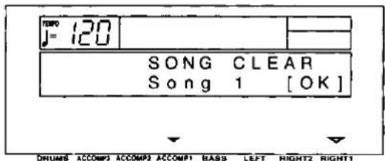 TIME J = 120 SONG CLEAR Song 1 [OK] DRUMS ACCOMP3 ACCOMP2 ACCOMP1 BASS LEFT RIGHT2 RIGHT1