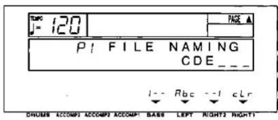 TAPC J= 120 PAGE ▲ P! FILE NAMING CDE_—— I-- Rbc --1 cLr DRUBS ACCOMP3 ACCOMP3 ACCOMP1 BASS LEFT RIGHT2 RIGHT1
