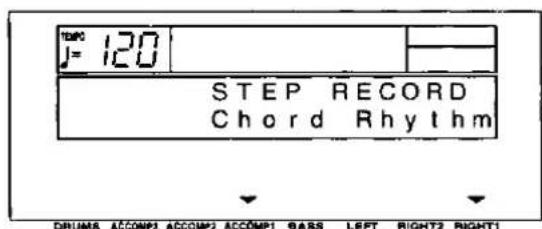 TIME J= 120 STEP RECORD Chord Rhythm DRUMS ACCOMP3 ACCOMP2 ACCOMP1 SASS LEFT RIGHT2 RIGHT1