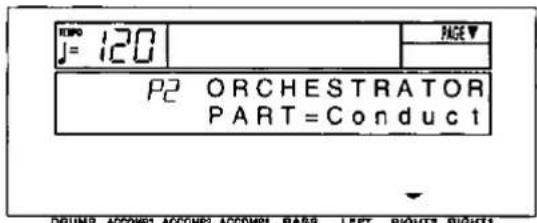 J= 120 PAGE▼ P2 ORCHESTRATOR PART=Conduct DRUMB ACCOMP1 ACCOMP2 ACCOMP3 BASS LEFT RIGHTS RIGHTS