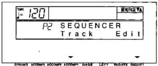 TIME J = 120 P2 SEQUENCER Track Edit