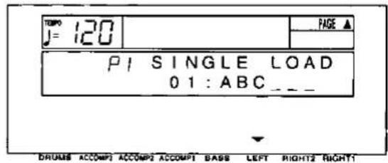 TEMP J= 120 PAGE ▲ P1 SINGLE LOAD 01: ABC_ _ _ DRUMS ACCOMP2 ACCOMP2 ACCOMP1 BASS LEFT RIGHT2 RIGHT1