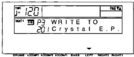 J= 120 RIGHT1 P3 WRITE TO 201 CrystaI E.P. DRUMS ACCOMP1 ACCOMP2 ACCOMP1 BASS LEFT RIGHT2 RIGHT1