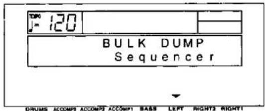 TIME J = 120 BULK DUMP Sequencer DRUMS ACCOMP3 ACCOMP3 ACCOMP1 BASS LEFT RIGHT2 RIGHT1