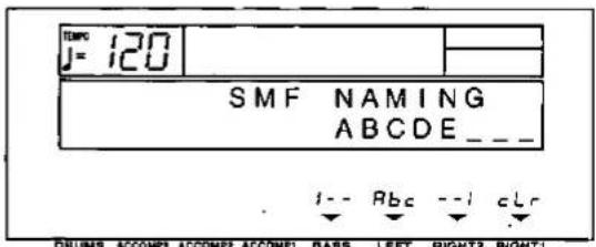 J= 120 SMF NAMING ABCDE --- I-- Rbc --i clr DRUMS ACCOMP2 ACCOMP2 ACCOMP1 BASS LEFT RIGHT2 RIGHT1