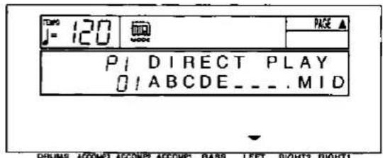 J= 120 P1 DIRECT PLAY 0! ABCDE_ . . . MID