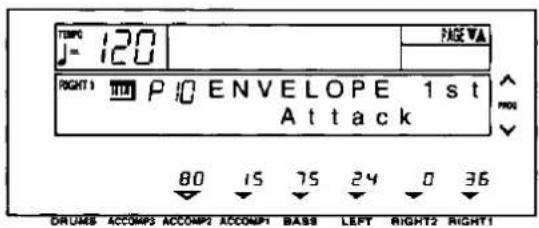 TEMP J= 120 PAGE VA RIGHT 1 P:ENVELOPE 1st Attack 80 15 75 24 0 36 DRUMES ACCOMP3 ACCOMP2 ACCOMP1 BASS LEFT RIGHT2 RIGHT1