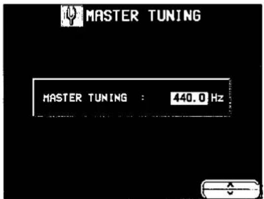 MASTER TUNING MASTER TUNING : 440.0 Hz