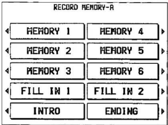 RECORD MEMORY-A MEMORY 1 MEMORY 4 MEMORY 2 MEMORY 5 MEMORY 3 MEMORY 6 FILL IN 1 FILL IN 2 INTRO ENDING