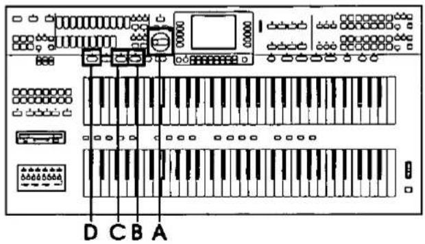 D C B A