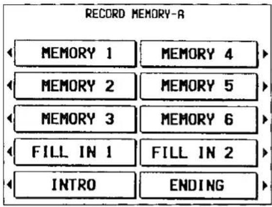 RECORD MEMORY-A MEMORY 1 MEMORY 4 MEMORY 2 MEMORY 5 MEMORY 3 MEMORY 6 FILL IN 1 FILL IN 2 INTRO ENDING