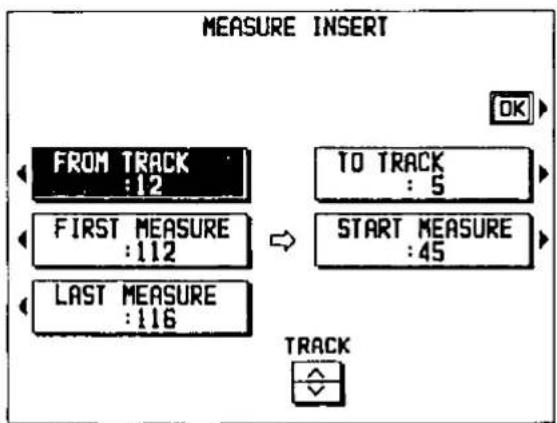 MEASURE INSERT FROM TRACK :12 FIRST MEASURE :112 LAST MEASURE :116 TO TRACK :5 START MEASURE :45 TRACK