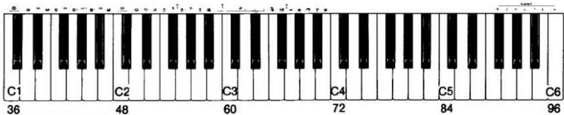 C1 36 C2 48 C3 60 C4 72 C5 84 C6