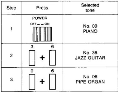 CASIO SA-20 - Exemple - 1