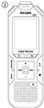 PHILIPS VOICE TRACER F1 F2 + - B