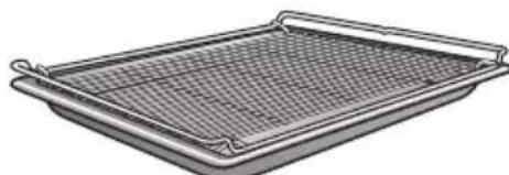 Illustration of a rectangular metal tray with a mesh pattern (no text or symbols).