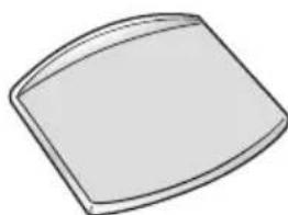 Simple 3D illustration of a curved rectangular object with no text or symbols
