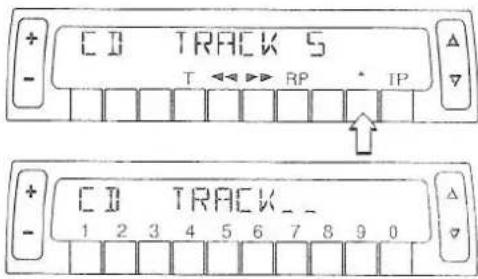 CD TRACK 5 T ←→ RP * IP CD TRACK_- 1 2 3 4 5 6 7 8 9 0