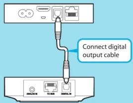 Connect digital output cable